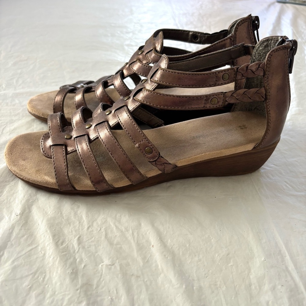 Naturalizer Cadence Metallic Slingback Sandals copper SZ 8 M Worn 2X